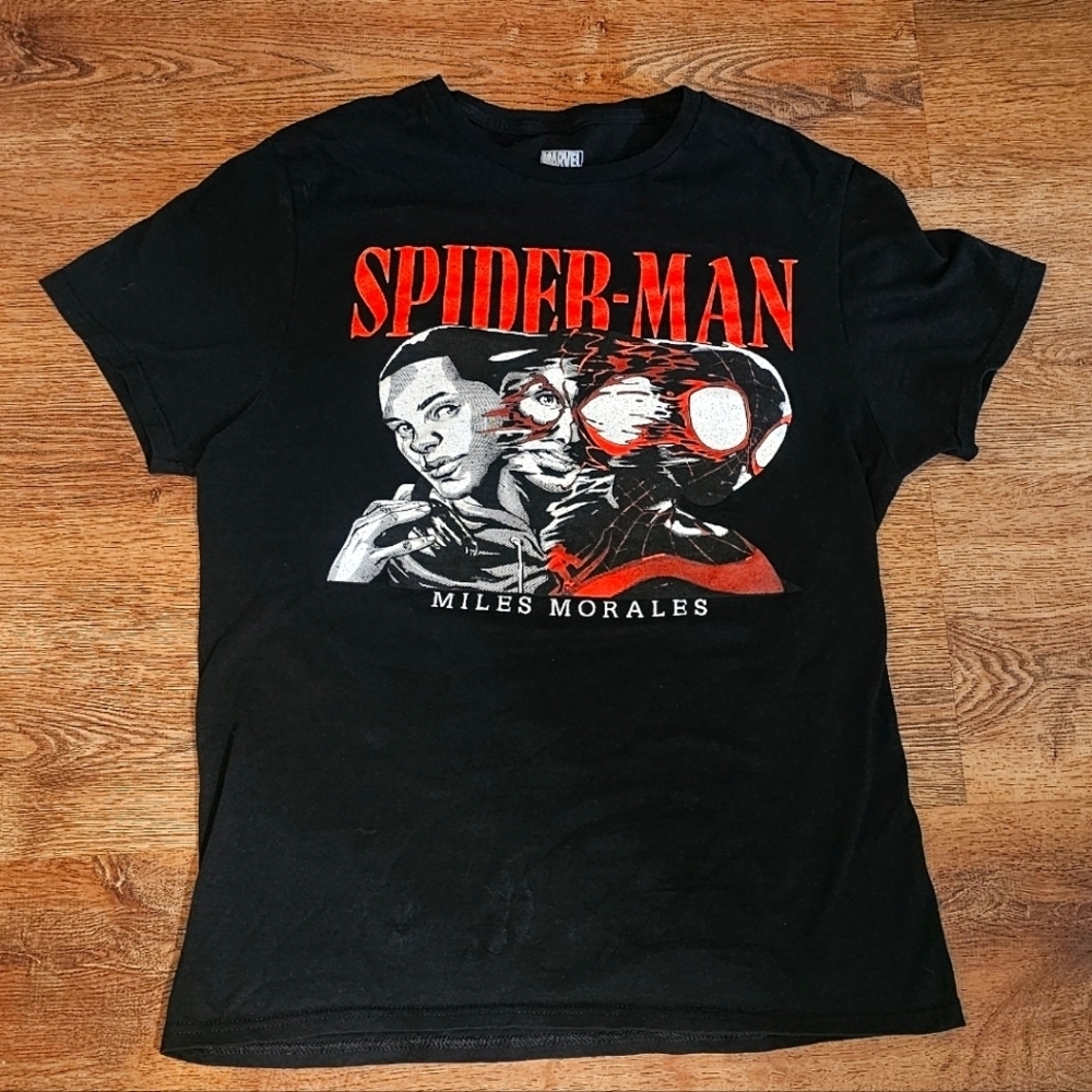 Marvel Spider-Man Miles Morales Black T-Shirt Size M